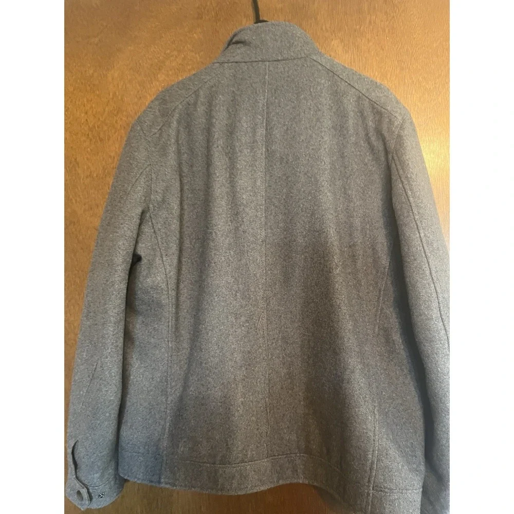 Michael Kors Wool Blend Jacket Men's Size L Gray‎  Utility Coat Jacket- EUC